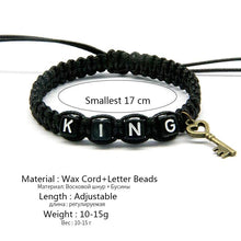 Load image into Gallery viewer, Couple Lock Charm Rope Bracelet