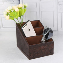 Load image into Gallery viewer, Leather Remote Control Organizer