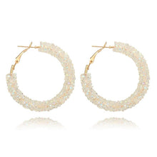 Load image into Gallery viewer, Crystal Hoop Earrings