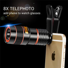 Load image into Gallery viewer, 12X Zoom Cell Phone Telescope Lens
