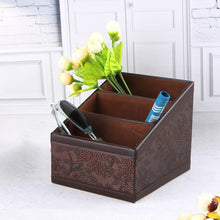 Load image into Gallery viewer, Leather Remote Control Organizer