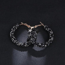 Load image into Gallery viewer, Crystal Hoop Earrings