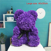 Load image into Gallery viewer, Rose-Covered Teddy Bear