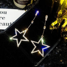 Load image into Gallery viewer, Rhinestone Five-Pointed Star Earrings