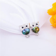 Load image into Gallery viewer, Crystal Owl Earrings