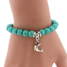 Load image into Gallery viewer, Boho Turquoise Charm Bracelet
