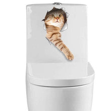 Load image into Gallery viewer, 3D Cat Toilet Sticker