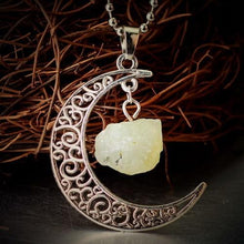 Load image into Gallery viewer, Vintage Crystal Moon Necklace