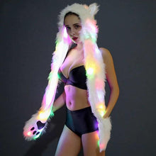 Load image into Gallery viewer, LED Fur Hood