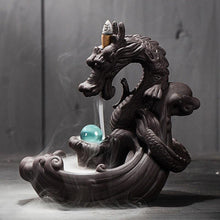 Load image into Gallery viewer, Crystal Dragon Incense Burner

