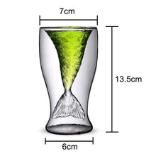 Load image into Gallery viewer, Mermaid Tail Double Wall Glass
