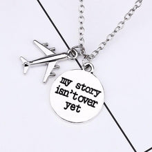 Load image into Gallery viewer, Silver Travel Pendant Necklace
