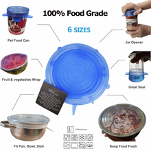 Load image into Gallery viewer, Stretch &amp; Fit - Silicone Stretch Lids (6-Pack)
