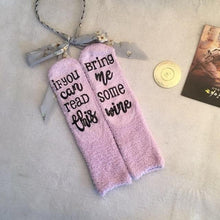 Load image into Gallery viewer, Fluffy Wine Socks
